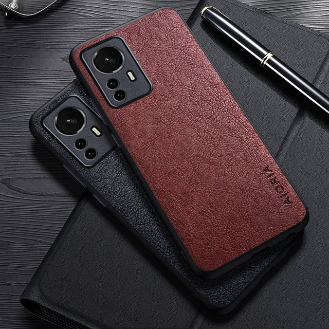 Luxus Business Leder Hülle für Xiaomi 12 Pro Ultra Lite 12S 12X in Rot - Bild 1