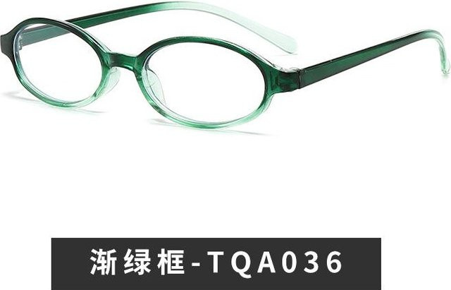 Yiran Brille, oval, Damen, Vollrand, Kunststoff, grün, Blaulichtfilter - Bild 1
