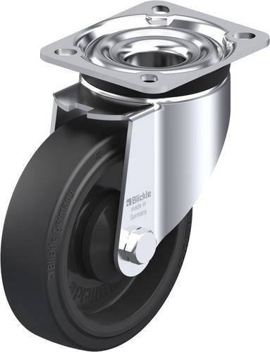 Blickle Lenkrolle LK-PO 125G-1 mit Rad-Durchmesser 125 mm und einer Tragfähigkeit von 300 kg in Silber und Weiß - Bild 1