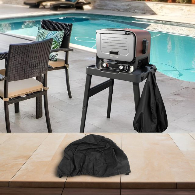 Wetterfeste Outdoor-Schutzhülle für Pizzaöfen kompatibel mit OO100/OO101 in Schwarz B/T/H: 54,61 x 38,1 x 44,96 cm - Bild 1