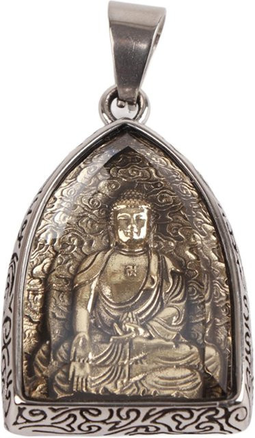 Wosawe Buddha Anhänger, Edelstahl, gray, Damen - Bild 1