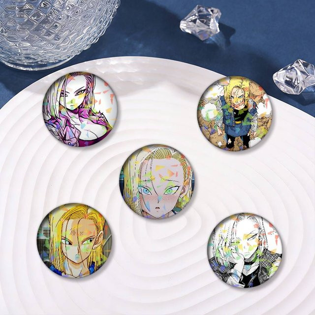 Dragon Ball Android 18 Pin-Laserabzeichen, Brosche - Bild 1