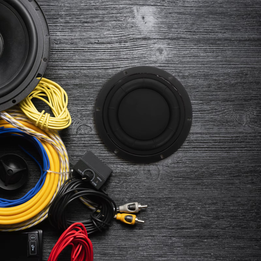 Foxnovo Passiver Bass-Kühler 6,5 Zoll Runde Vibrationsmembran für DIY Subwoofer in Schwarz - Bild 3