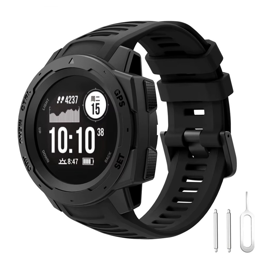 LCAPLE Uhrenarmband Silikon, Schwarz, Unisex - Bild 2