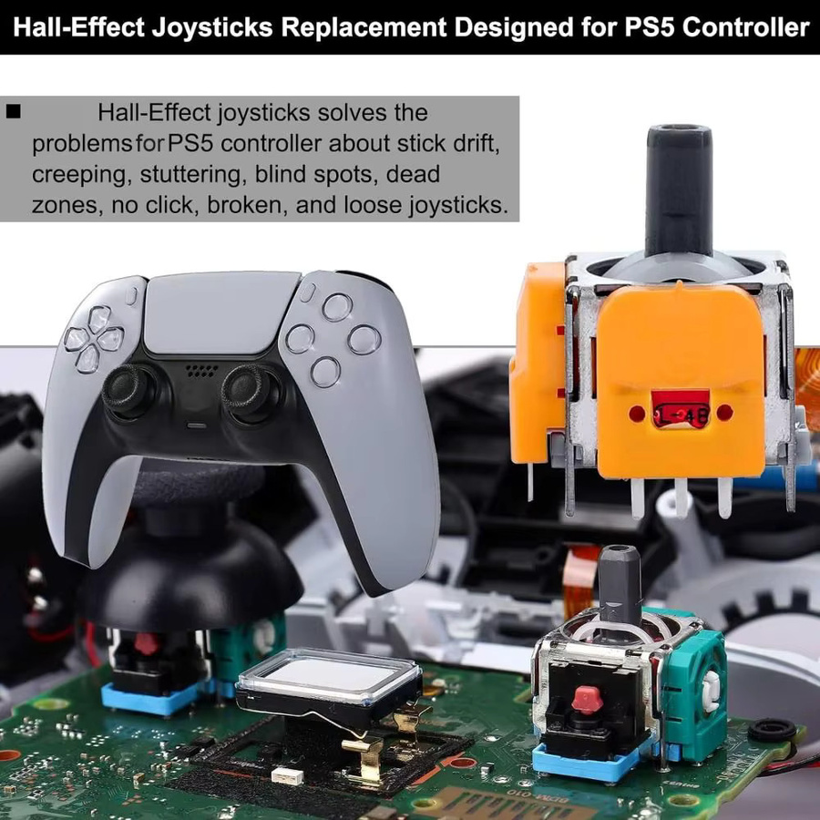10er Set 3D Analog Hall Effekt Joystick Ersatzteile für Playstation 5, PS4, Xbox und Nintendo Switch Pro in Multicolor - Bild 3