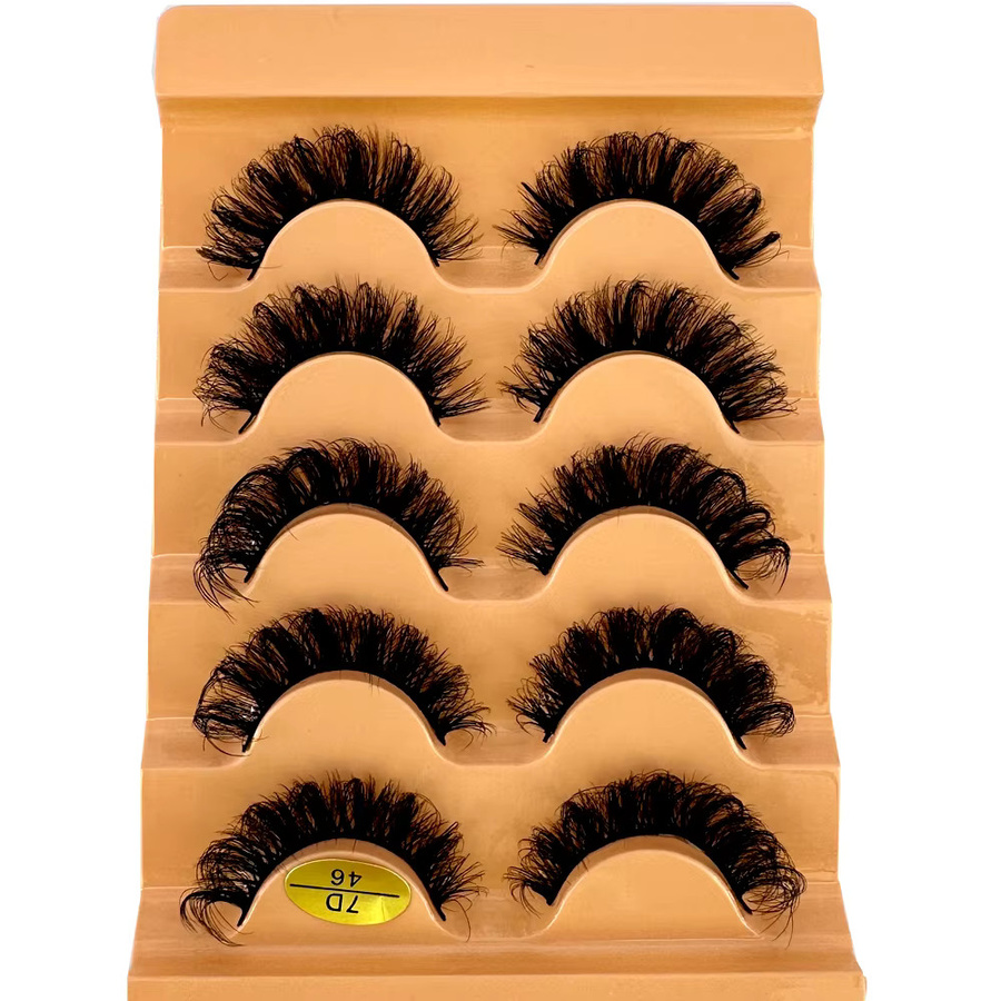 Künstliche Wimpern, 3D Wispy, D-Locken, Black, 5 Paar, Unisex - Bild 3