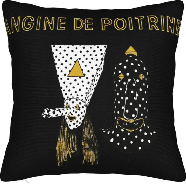 Dekorative Kissenhülle Angine De Poitrine von JMG Clothing in Schwarz, B/T/H: 50 x 50 x 0 cm - Bild 1