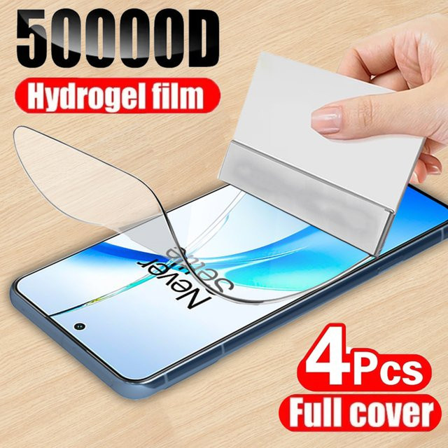 4er-Pack Hydrogel-Schutzfolien für OnePlus Nord 4, 12, 12R, 8T, 9R, 9RT, 10T, Ace 2 Pro, Nord 2T, CE 3, 2 Lite in Transparent - Bild 1