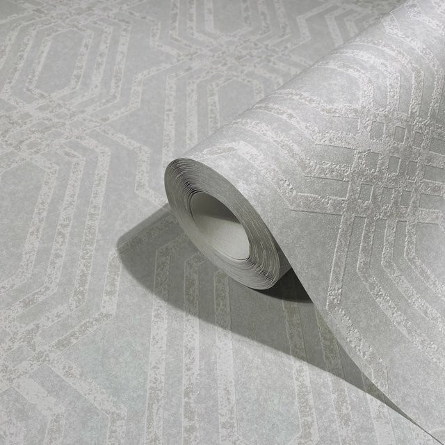 Marburg Vliestapete Habitat Grafisch Grau Modern Geometric FSC - Bild 1
