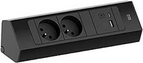 Bachmann 932.103 Steckdosenleiste in Schwarz mit USB-A und USB-C Anschlüssen - Bild 1