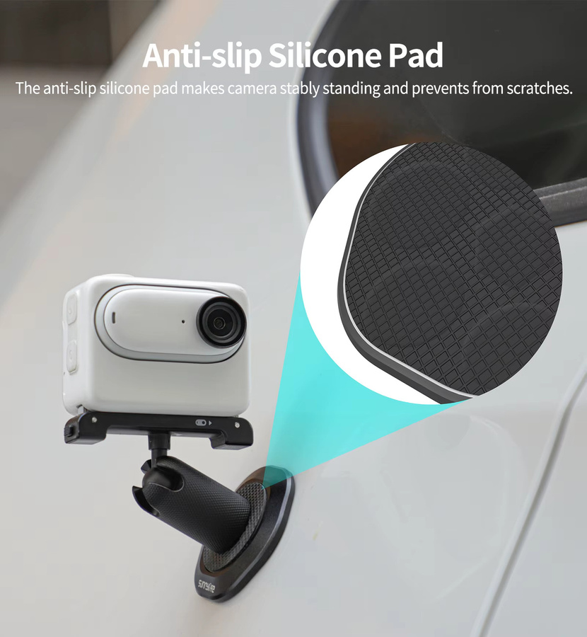 Magnetische Saugnapfhalterung in Schwarz für DJI OSMO Pocket 3/2, Insta360 X5/X4/GO Ultra und Osmo Action 5/6 Universal-Sportkamera-Zubehör - Bild 4