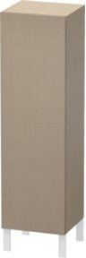 Duravit L-Cube Halbhochschrank in Beige mit Glastüren, Tür links, B/T/H: 40 x 36,3 x 132 cm - Bild 1