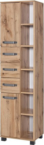 Schildmeyer Hochschrank Milan in Braun mit Soft-Close-Türen und Regalböden, Breite: 42 cm, Höhe: 163,7 cm, Tiefe: 32 cm - Bild 1