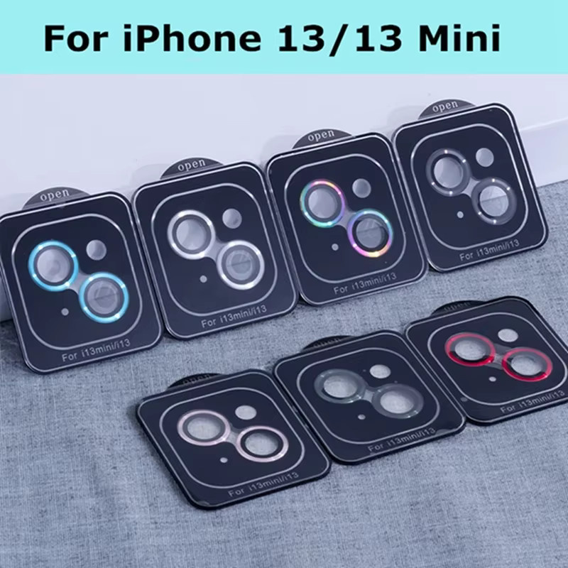 2-3 Stück Kamera-Schutzglas für iPhone 15 Pro Max, 14 Pro Max, 13 Pro Max, 13 Mini und 15 Plus als Vollabdeckung in Schwarz oder Gold - Bild 3