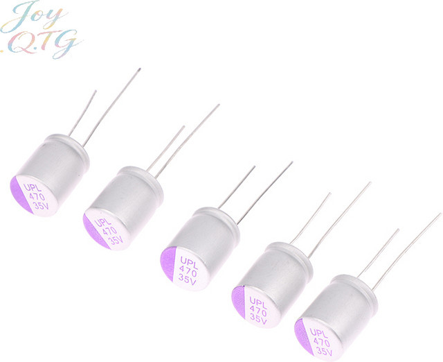 UNICON UPL Feststoffkondensator 35V 470UF in Silber für FPV-Drohnenteile, 5 Stück - Bild 1