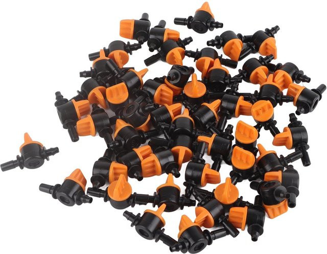 50 Stück Tropf Bewässerung Ventile von TOMTOP JMS in Schwarz mit 4/7mm Durchmesser (Außendurchmesser 6mm) - Bild 1
