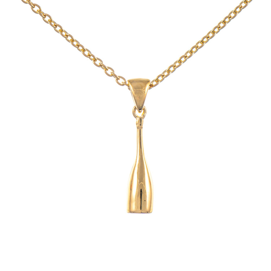 Anhänger mit Kette, 925 Silber, vergoldet, Unisex - Bild 1