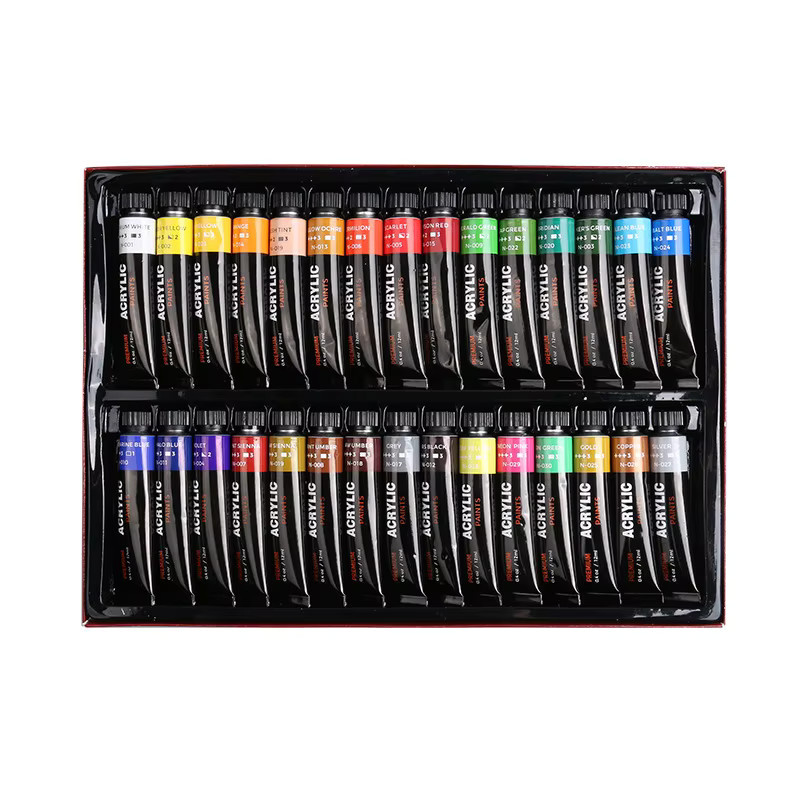 30 Farben Acrylpigment Set in Aluminium-Tuben für Malerei und Graffiti in Multicolour - Bild 5