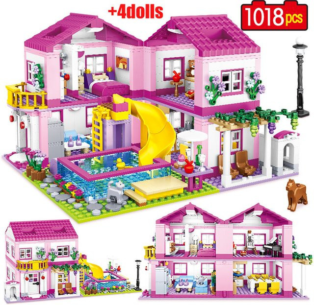 ZKZC Stadt zweistöckige Villa Haus Bausteine, 1018 Teile - Bild 1