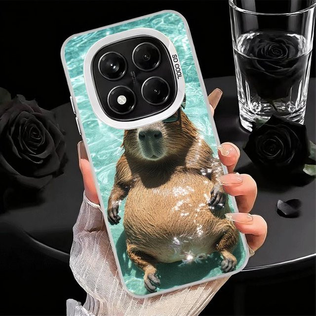 Stoßfeste Capybara Handyhülle für Xiaomi Redmi Note 15 14 13 12 Pro Plus 11 11S 11T 5G in Multicolour - Bild 1