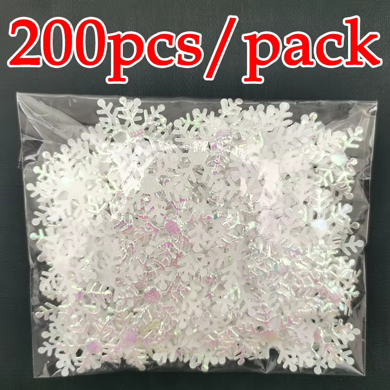 200 Stück Weihnachts Schneeflocken Konfetti von RIBBON HOUSE in Weiß, Durchmesser: 3 cm - Bild 2