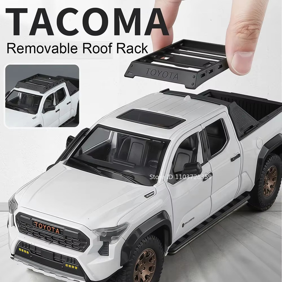 RMZ city Tacoma Prado Geländewagen, Modellauto, 1:24, mit Licht und Sound, Metall - Bild 3