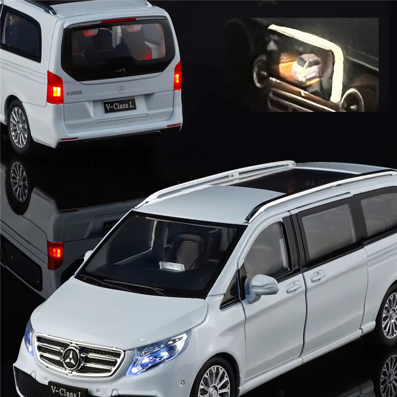 MAKEDA V260 MPV Auto Modell, 1:24, Metall, mit Sound und Licht - Bild 1