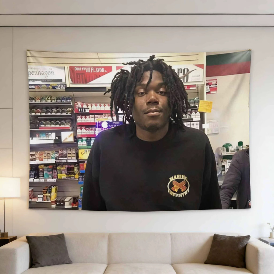 LUCKI Rapper Wandteppich im amerikanischen Stil, ästhetische Wanddekoration in Multicolour, Breite: 60 cm, Höhe: 40 cm - Bild 4