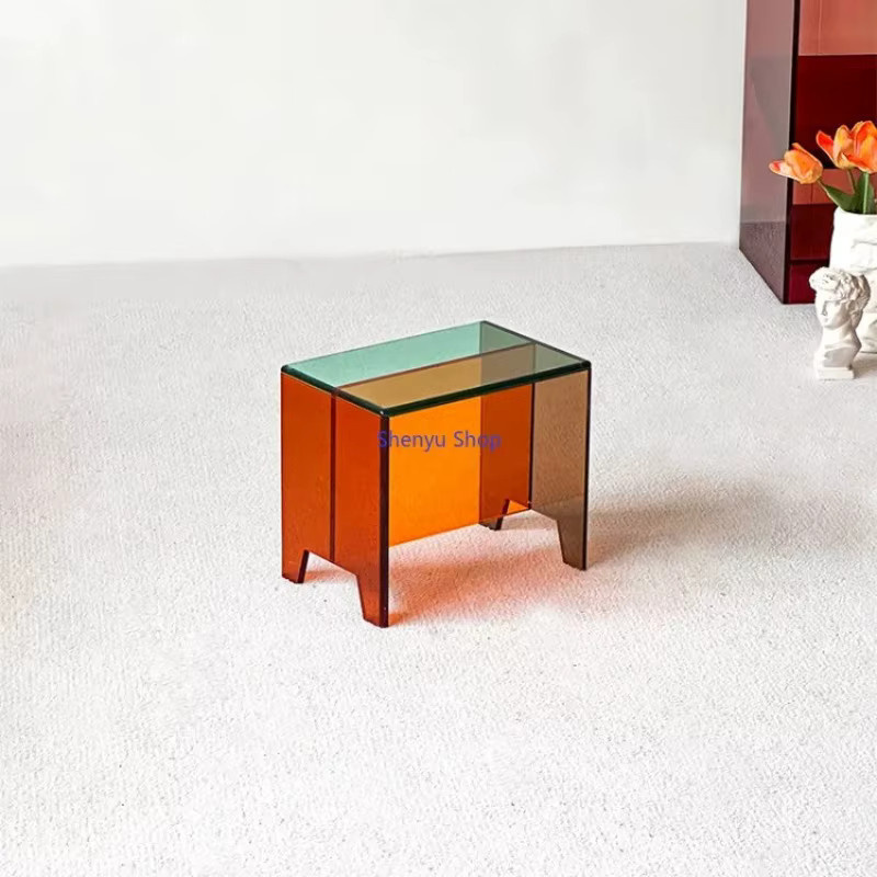 Moderner transparenter Hocker aus Acryl von XMSJ in Farbkombination als kreativer Schuhwechselhocker und Sitzbank für dein Wohndekor - Bild 3