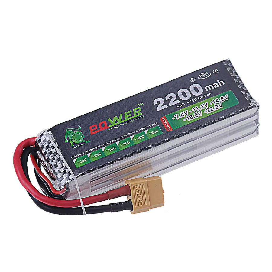 RC.BURST LiPo Batterie 4S 2200mAh 14,8V 60C mit T, JST, XT30 oder XT60 Stecker für RC Hubschrauber, Flugzeuge, Quadcopter und Autos - Bild 2