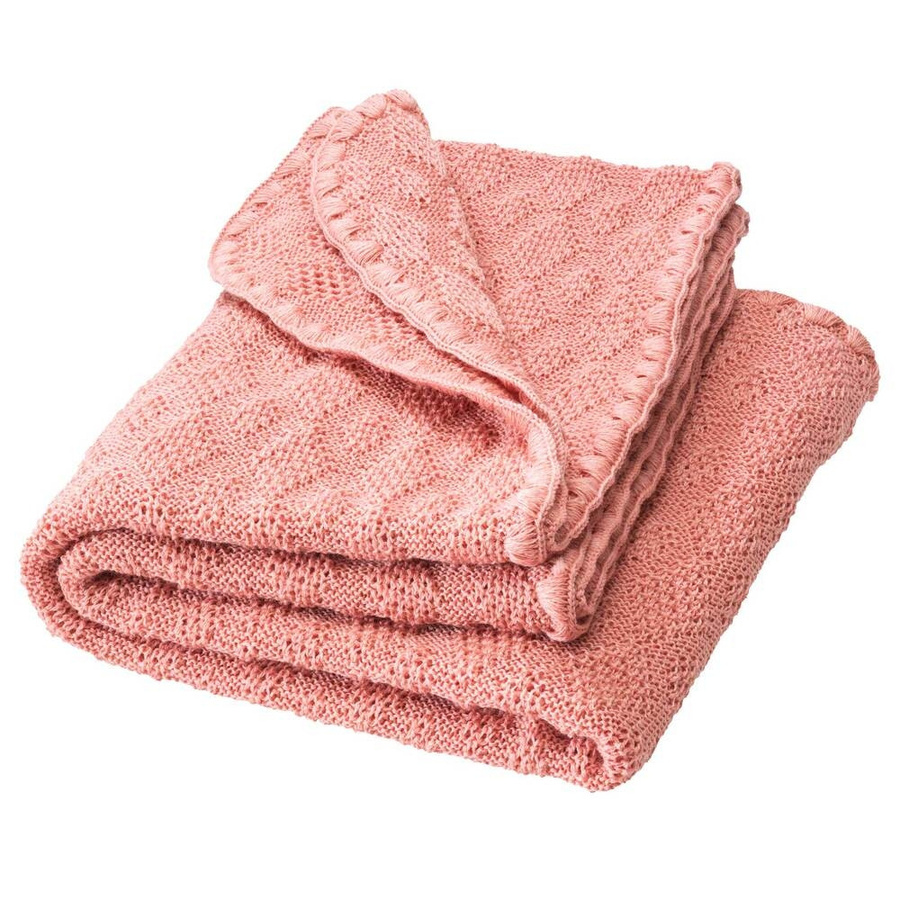 Disana Babydecke aus organischer Merino-Wolle in Pink, B/H: 80 x 100 cm - Bild 1
