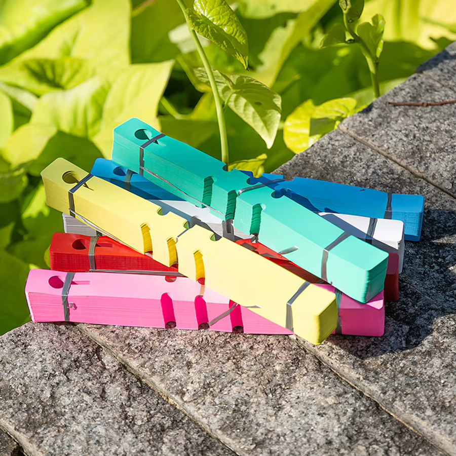 100 Stück wasserdichte Pflanzenmarkierungen aus PVC in Weiß als Etiketten für Garten und Pflanzgefäße - Bild 2