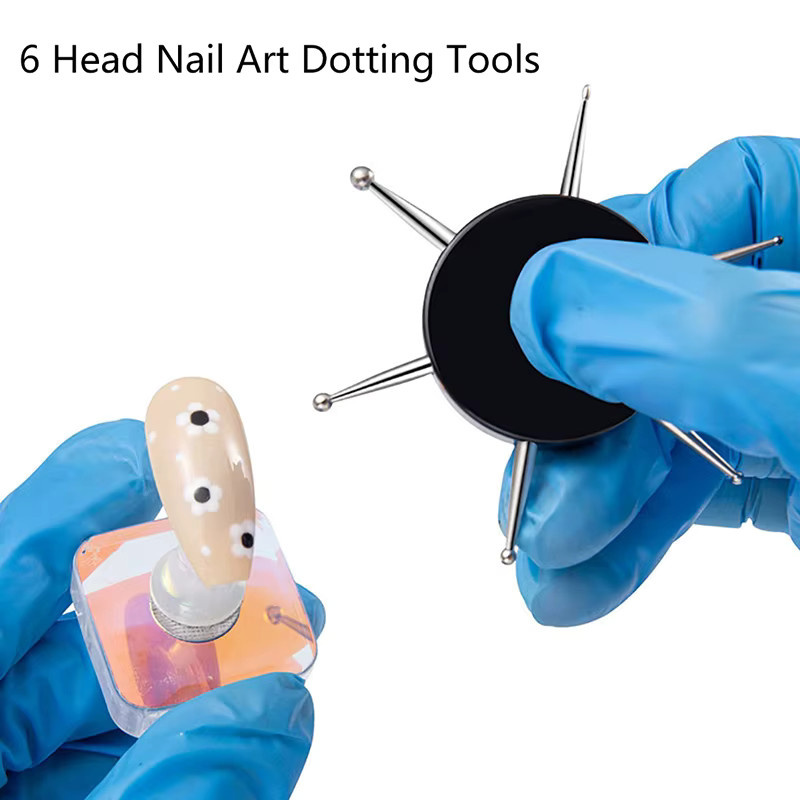 KuZHEN Nail Art Dotting Tools, 6-teilig, Matt - Bild 2