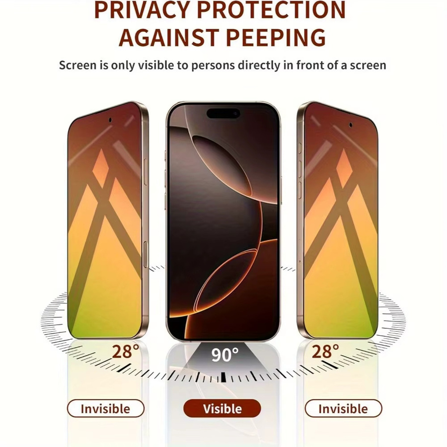 NNBILI Sichtschutzfolie und Objektiv-Displayschutzfolie für iPhone 17 Pro Max, Set aus 2 Sichtschutzfolien und 2 Objektiv-Schutzfolien, kratzfest und blasenfrei mit vollständiger Abdeckung - Bild 2