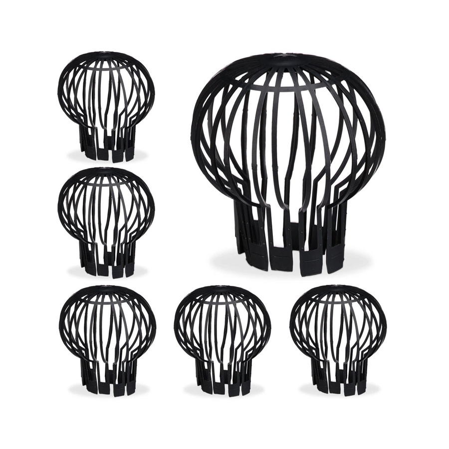 Relaxdays Dachrinnensieb 6er Set aus Kunststoff in Schwarz, B: 15 cm, T: 13 cm - Bild 2
