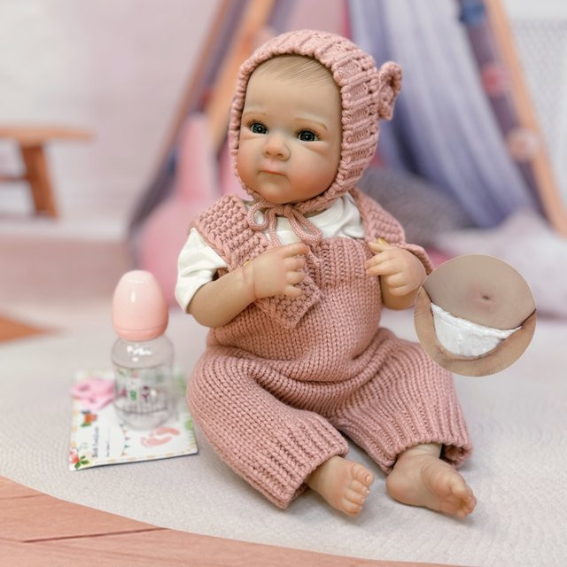 AnjoDoll Kuschelige Bettie, Silikon-Vinylpuppe, 45 cm, Rosa / Pink - Bild 1