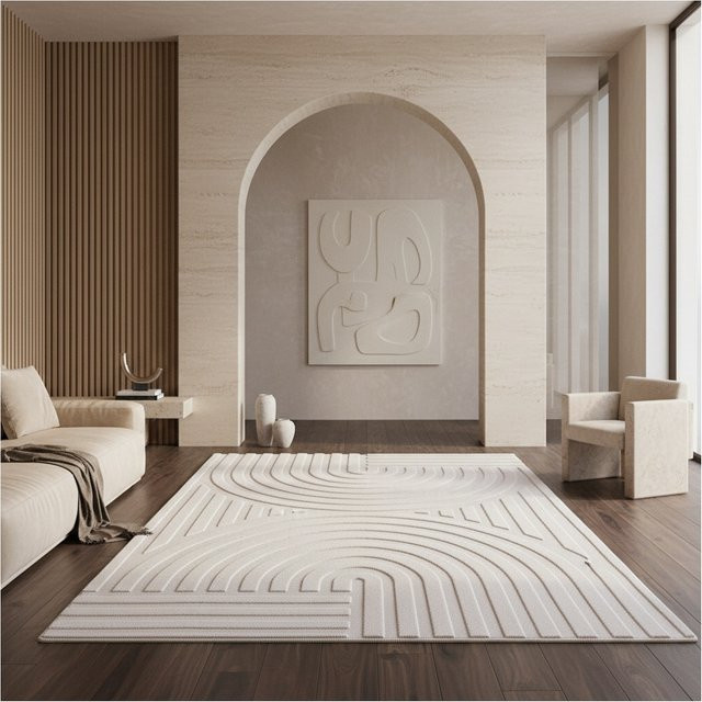 Waschbarer Kurzflor-Teppich Kadima Design LAVAREDO im Boho-Stil in Beige, B: 120 cm, T: 170 cm - Bild 1