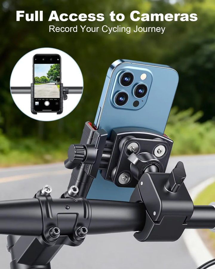 Rockbye Fahrrad-Handyhalterung 360 Grad in Schwarz für Mobiltelefone von 4,7 bis 7 Zoll, universeller stoßfester GPS-Clip für dein Fahrrad - Bild 4