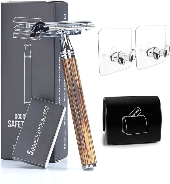 SHAPU Blades Sicherheitsrasierer-Set mit Bambusgriff, Unisex - Bild 1