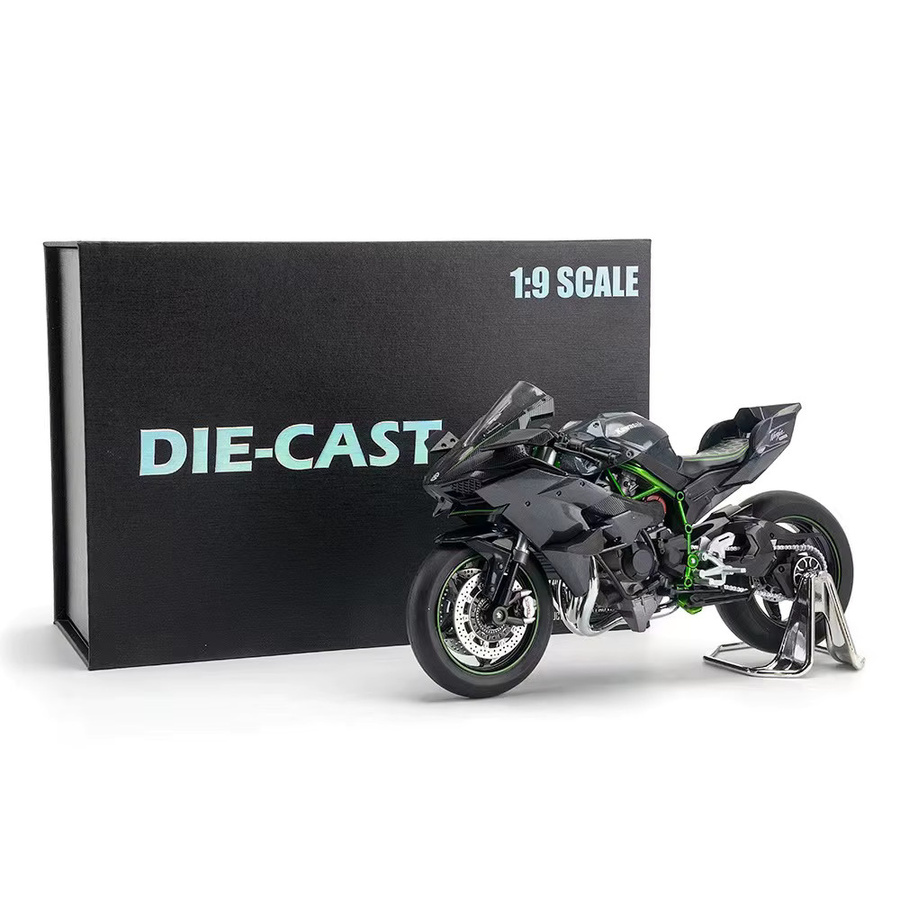 KaKBeir 1:9 V4S Motorrad-Schiebespielzeug, Metall, Beleuchtetes Modell - Bild 2