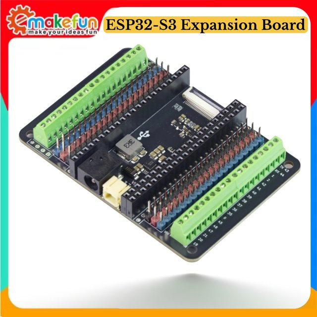 Emakefun ESP32-S3 Erweiterungsplatine in Schwarz mit Kameratreiberschaltkreis und breitem Eingang 3,7-12V - Bild 1