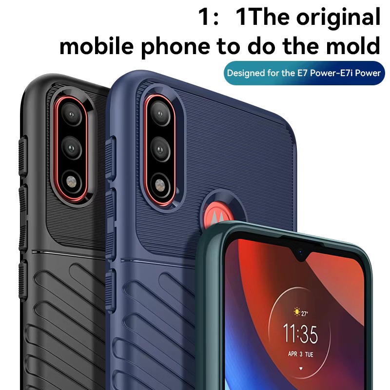 Stoßfeste Silikon Schutzhülle für Lenovo Moto E7 Power, E7i Power und Lenovo K13 in Blau - Bild 3