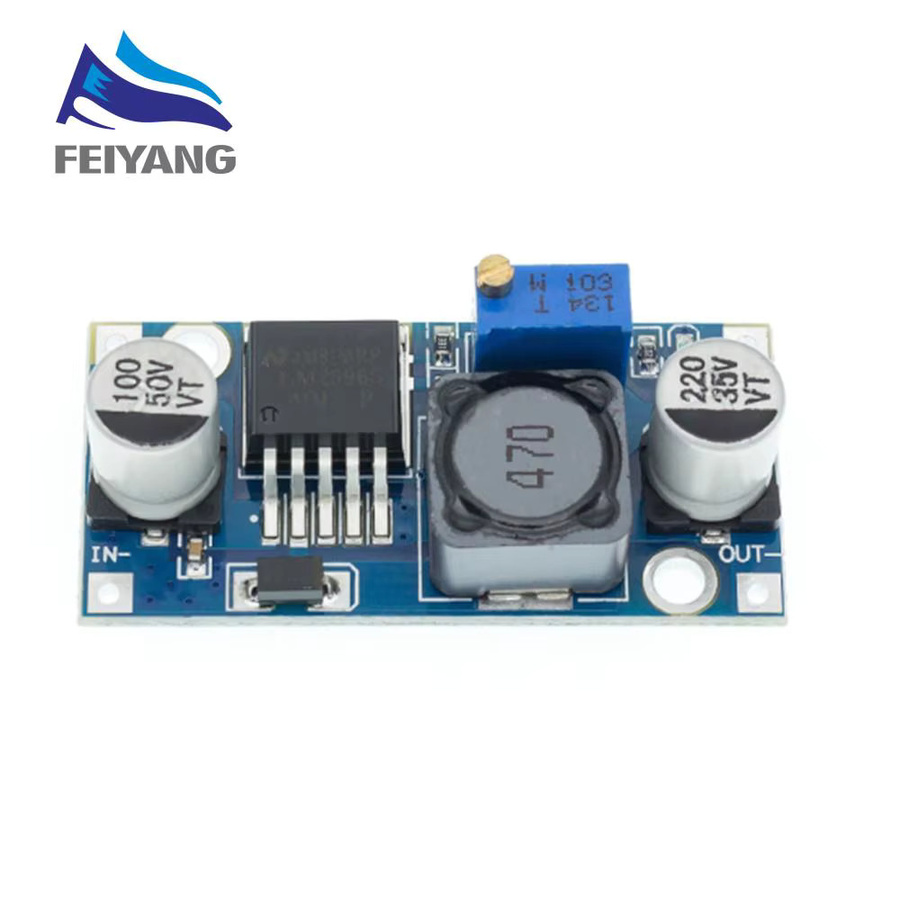 SAMIROB LM2596 DC-DC Abwärtsreglermodul in Blau mit einstellbarem Eingang 4V-35V und Ausgang 1,23V-30V - Bild 2