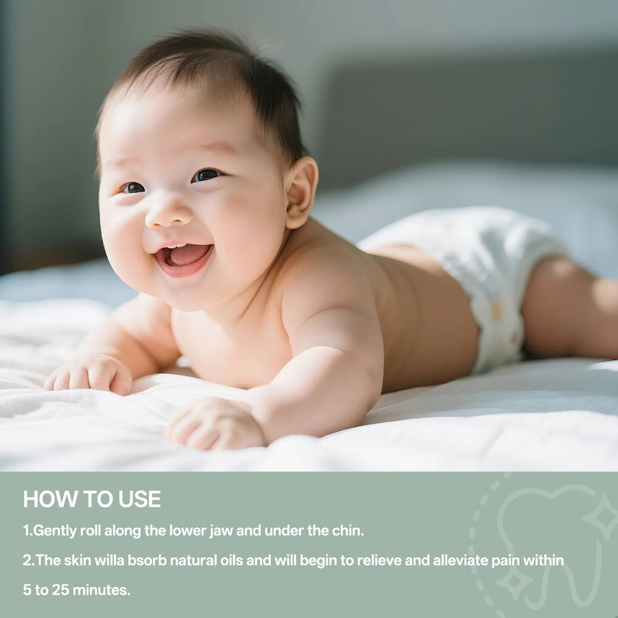Baby-Zahnlinderungsroller, 10 ml, Bio-Teebaumöl & Vitamin E, Kinder - Bild 3