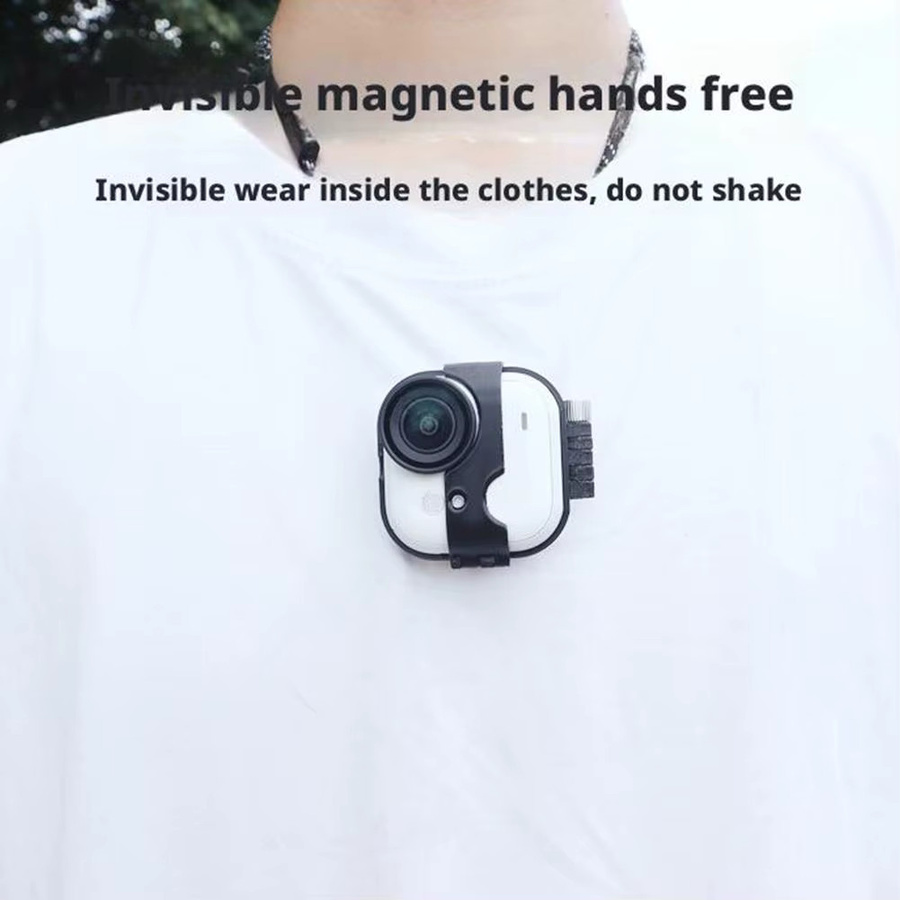 Insta360 Go Ultra Magnetische Brusthalterung mit Quick Release und Lanyard in Schwarz - Bild 2