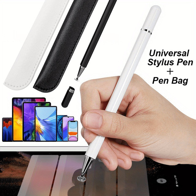Basix Universal Stylus Pen mit Tasche in Weiß für Android und Smartphones - Bild 1
