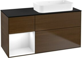 V&B Waschtischunterschrank Finion mit Wandbeleuchtung, Farbe: Weiß, B/T/H: 120 x 60 cm - Bild 1