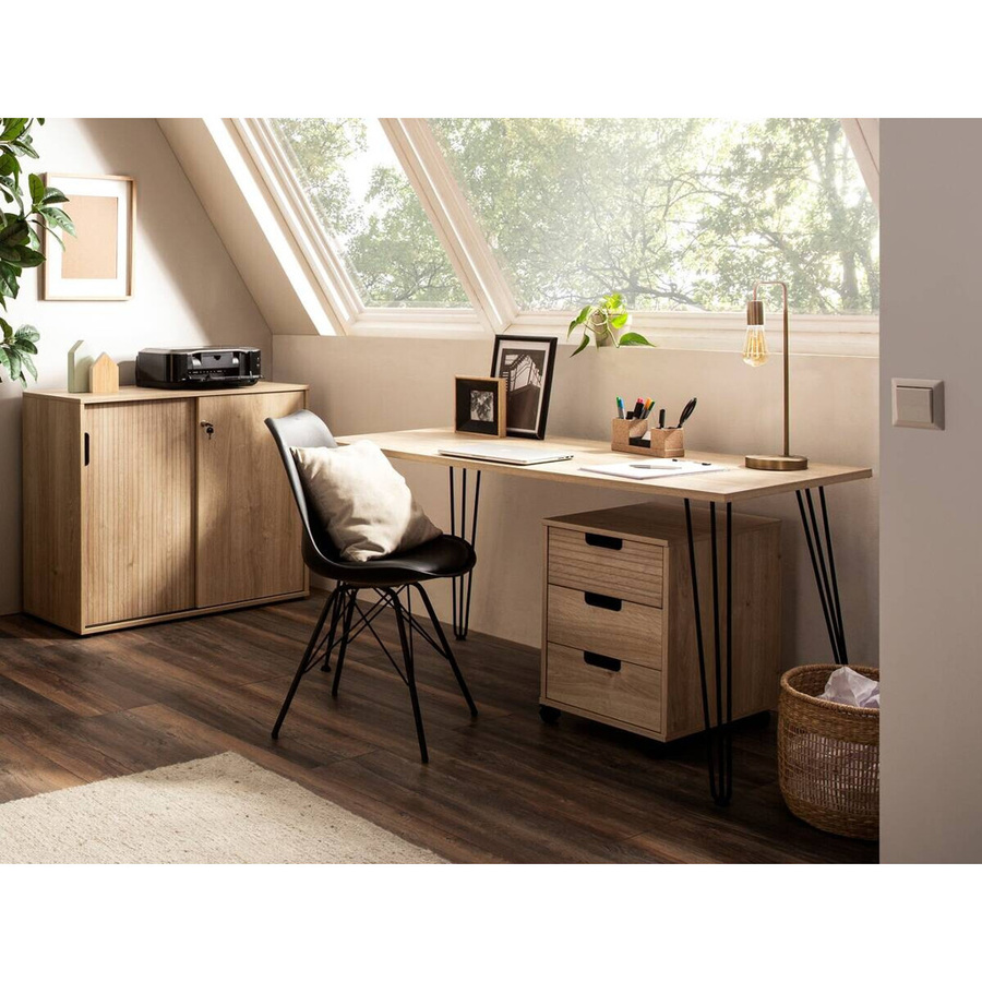 Schildmeyer Rollcontainer Emmik Büro Eiche Nachbildung mit Rollen B/T/H: 57 x 50 x 40,1 cm - Bild 3