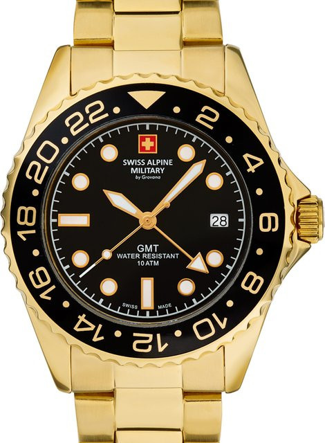 Swiss Alpine Military Diver Herrenuhr, Quarz, Edelstahl, 42 mm, 10 ATM - Bild 1