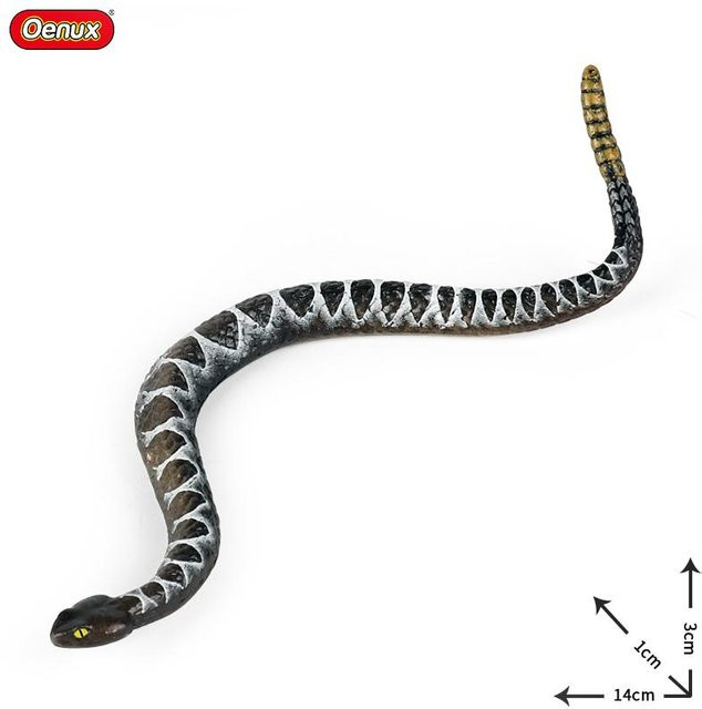 Oenux Schlangen Tiere Modell Kobra Klapperschlange Python Actionfiguren ab 3-6 Jahre - Bild 1